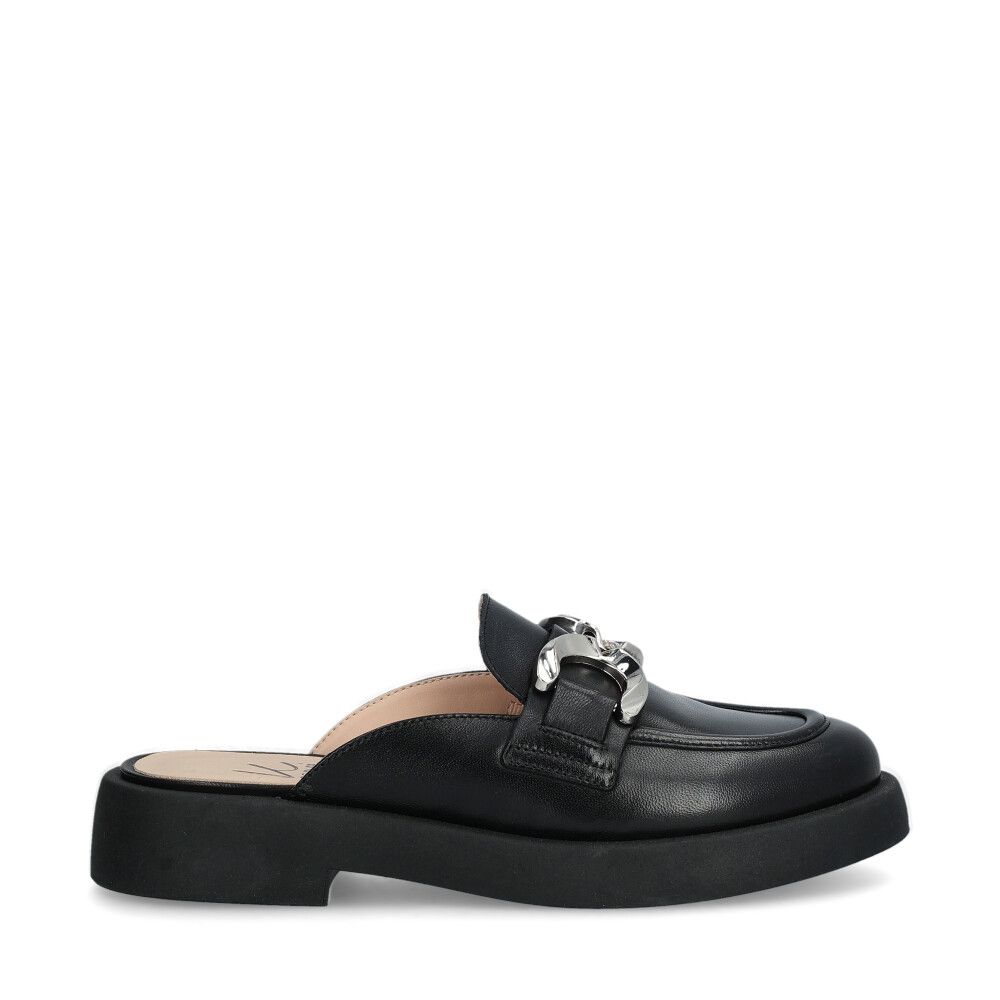 Halifax Buckle Mules Svart