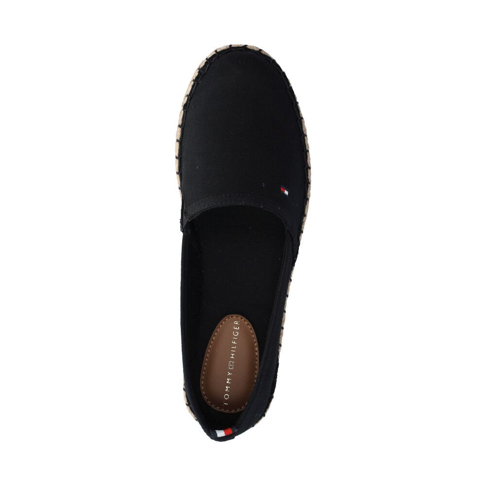 Flat Canvas Espadrillos Svart