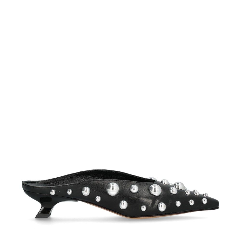 Edda Studded Mules Svart