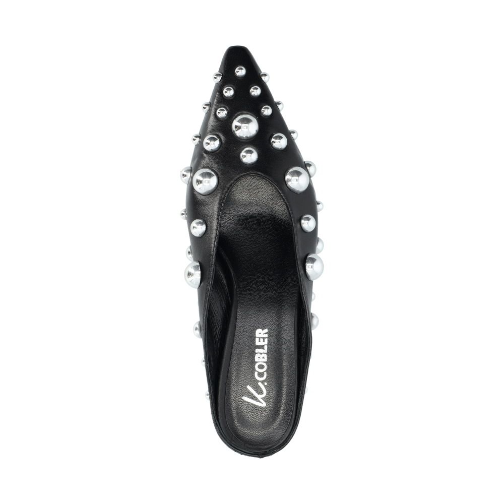 Edda Studded Mules Svart