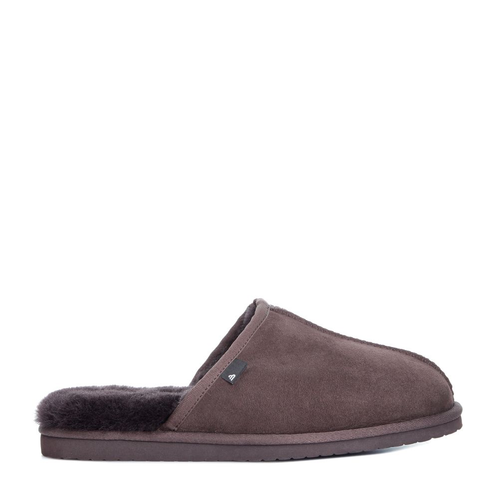 258-001 Tofflor Slip-On Mörkbrun