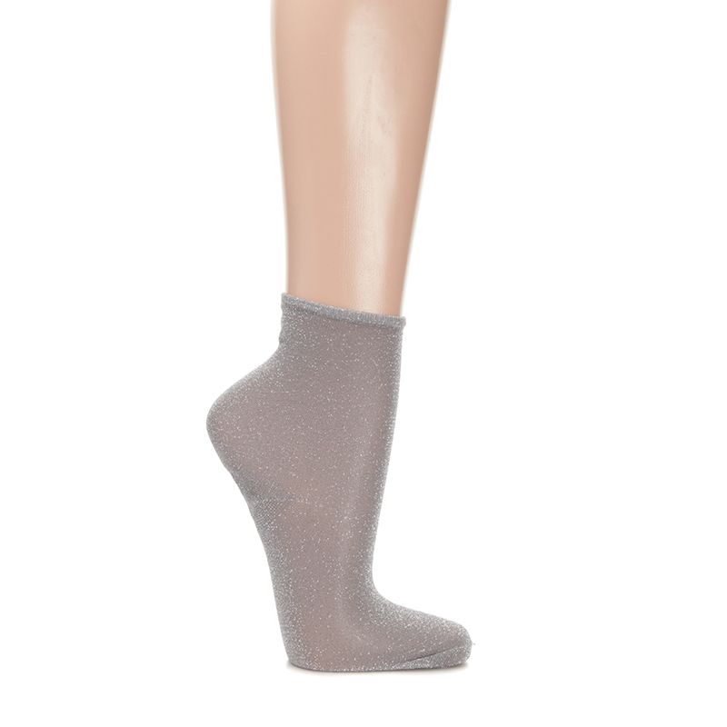 Lurex Sockar Glitter Silver