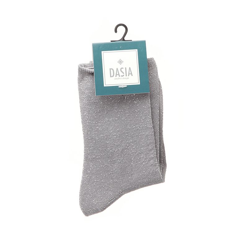 Lurex Sockar Glitter Silver