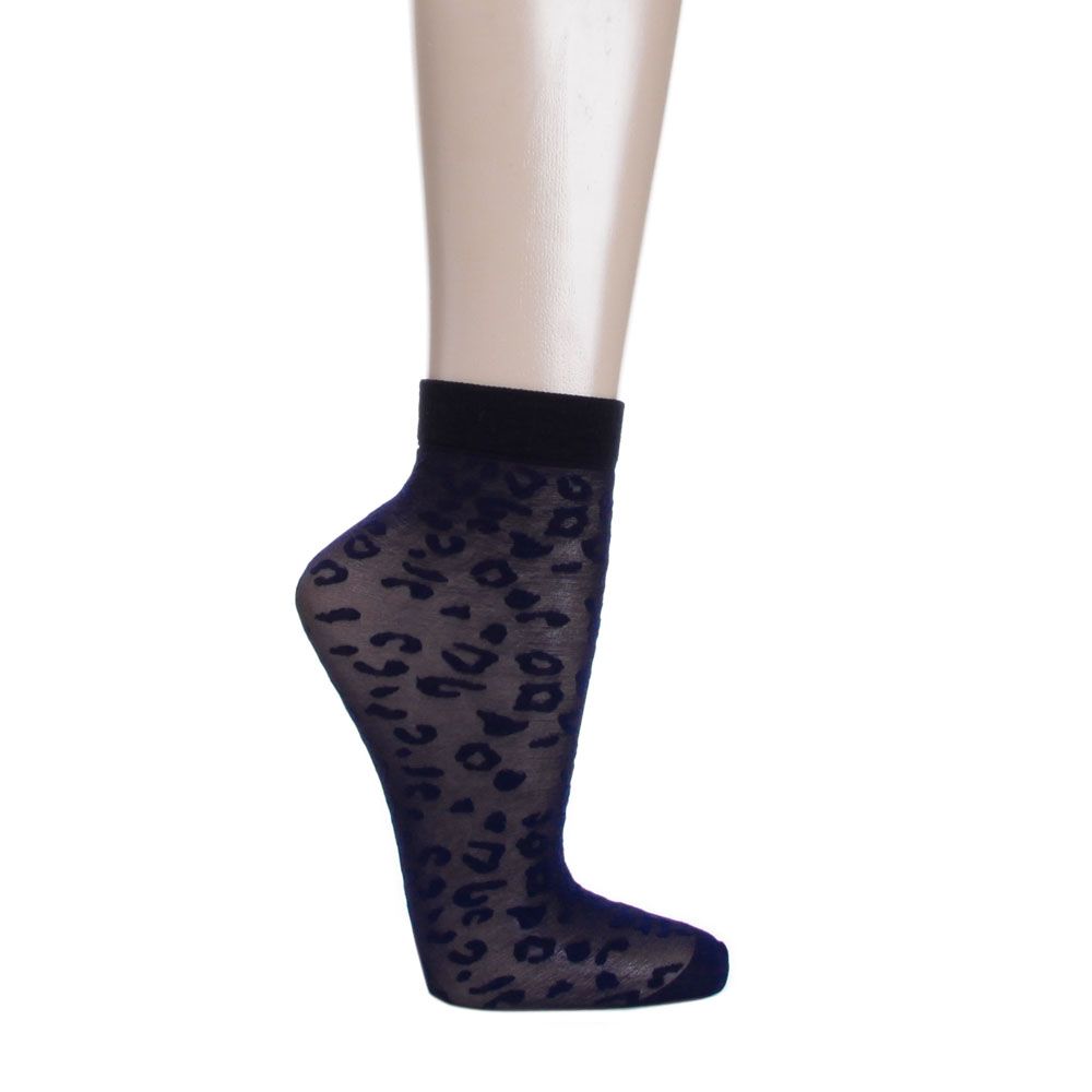 Dasia Leopard Socka Marinblå
