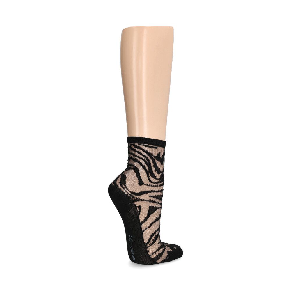 Wavy Mesh Strumpor Svart