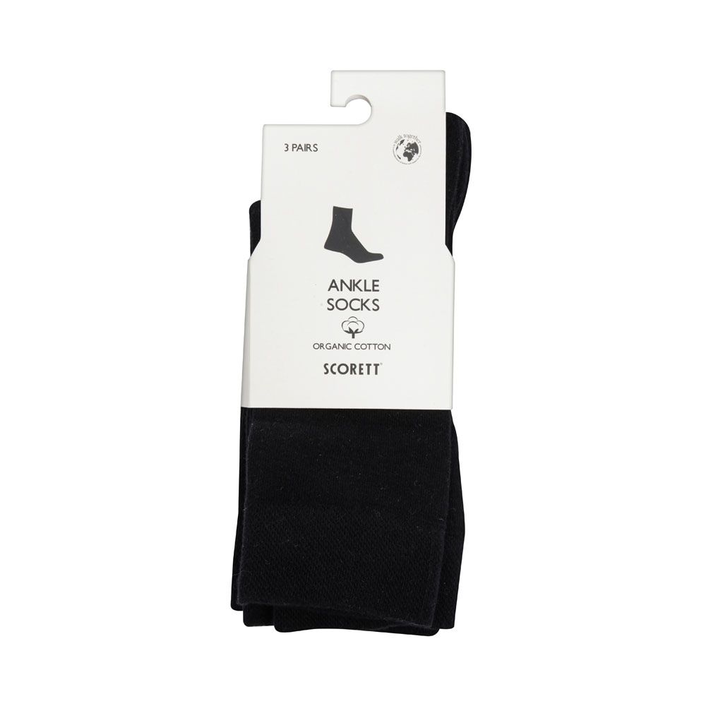 Ankelsockar 3-pack Svart