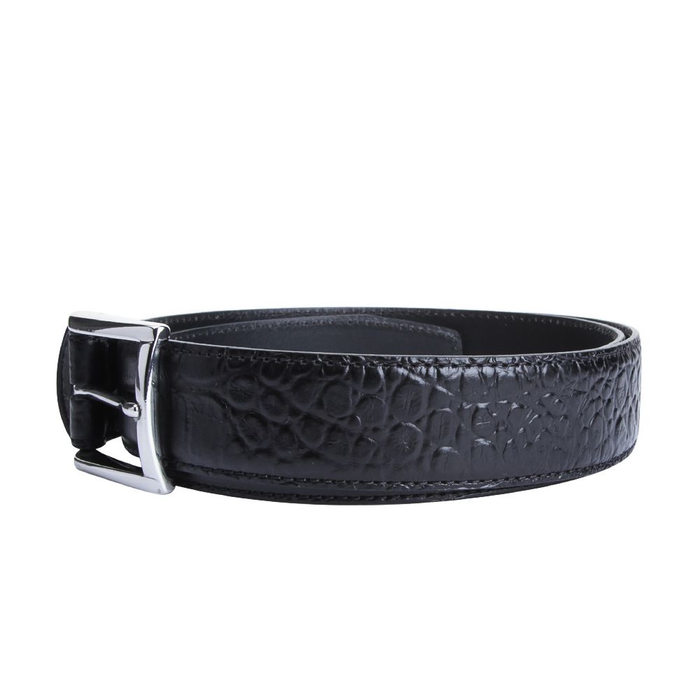 Cintura Bälte Skinn Crocko Svart