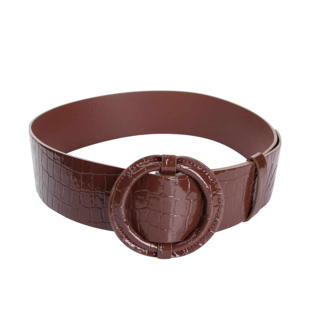 Wooler Midjebälte Croco Cognac