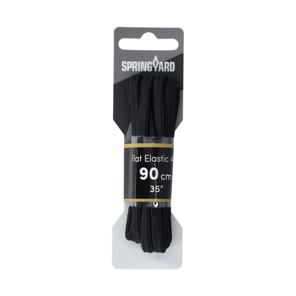 Skoband Flat Elastisk Svart