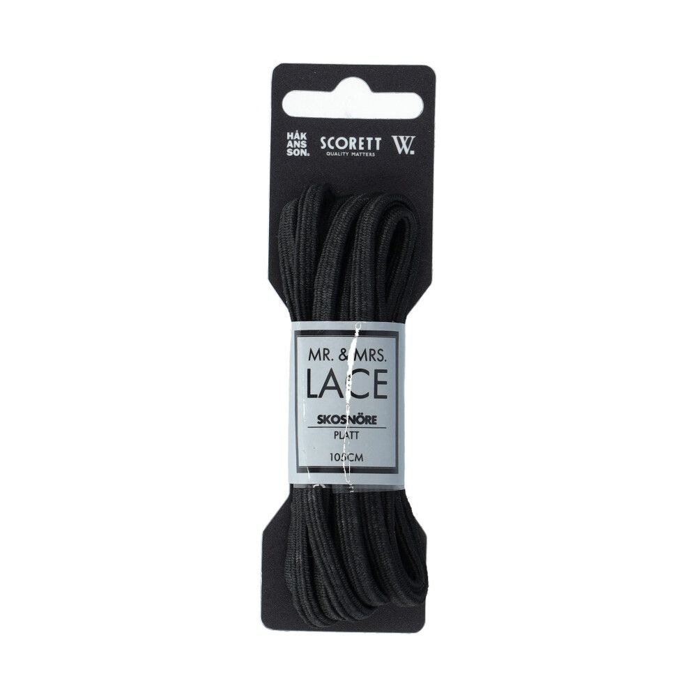 Skoband Flat 4,5 Elastisk Svart