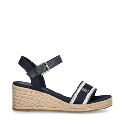 Webbing Wedge Sandaletter Blå