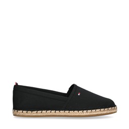 Flat Canvas Espadrillos Svart