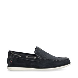 Krios Loafers Mocka Marinblå