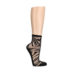 Wavy Mesh Strumpor Svart