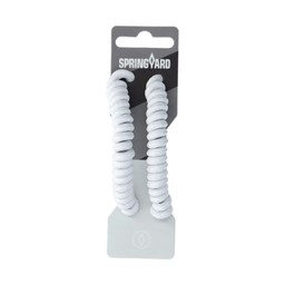 Skoband Curly Elastiska Vit