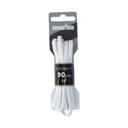 Skoband Flat Elastisk Vit