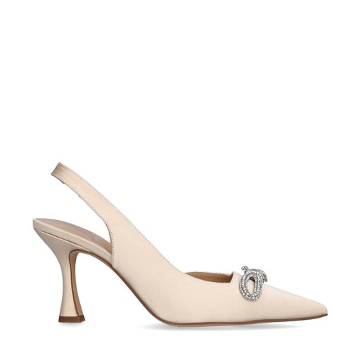 Fairford Slingback Pumps Beige