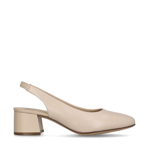 Nepeta Pumps Slingback Vid Offvit