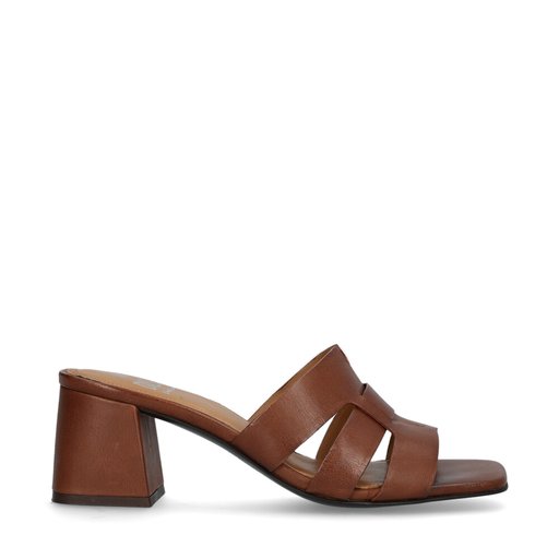 Abele Sandaletter Slip in Cognac