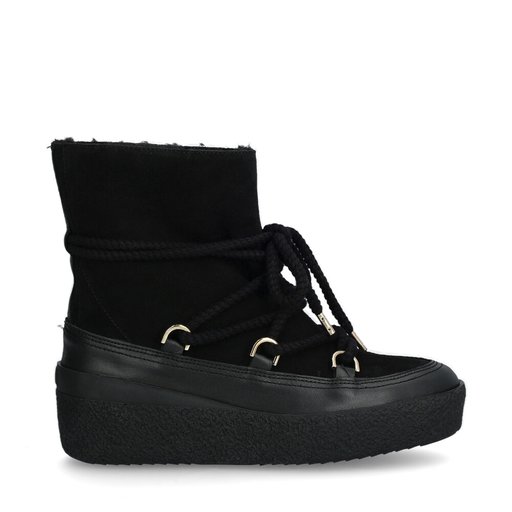 Ceder Boots Snörning Svart