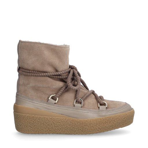 Ceder Boots Snörning Taupe