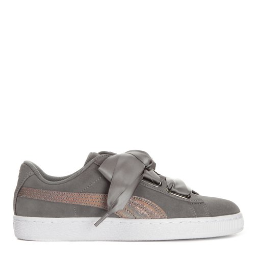 Suede Heart Sneakers Grå