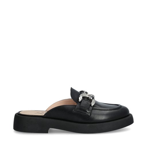 Halifax Buckle Mules Svart