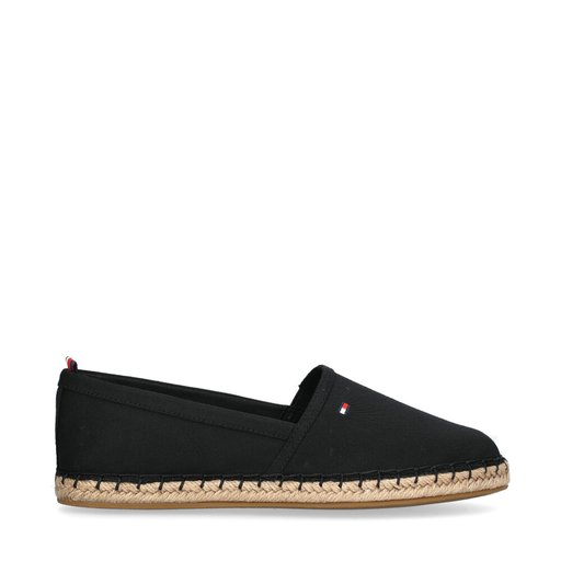 Flat Canvas Espadrillos Svart