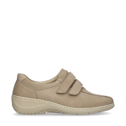 Kya Lågskor Velcro Beige