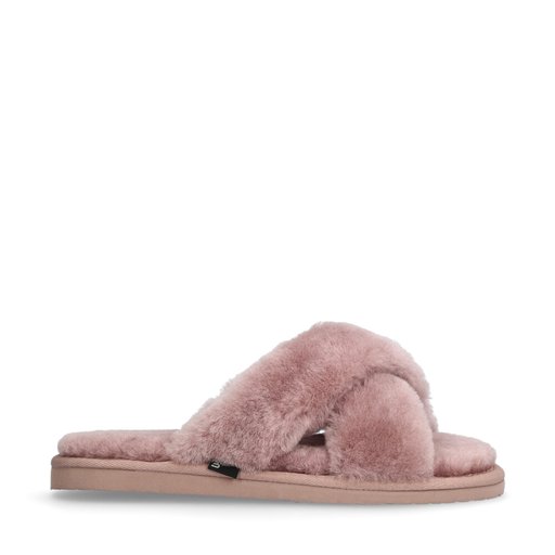 Tofflor Fårskinn Rosa