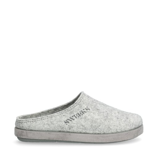 Meja Tofflor Filt ljusgrå