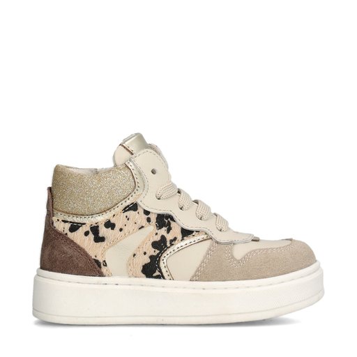 Creme/leo/guld Sneakers Creme/leo/guld
