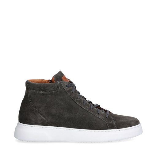 Gazzi Sneakers Mocka Hög Grå