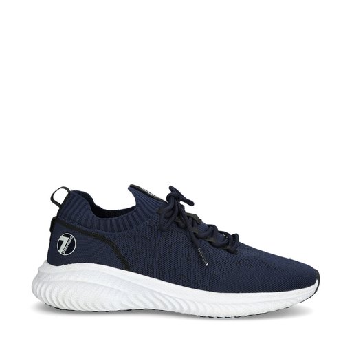 Karim Knitted Sneakers Marinblå