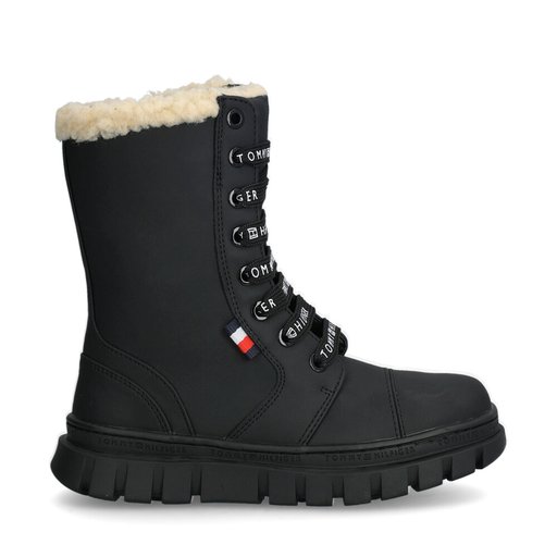 Lace-Up Bootie Kängor Svart