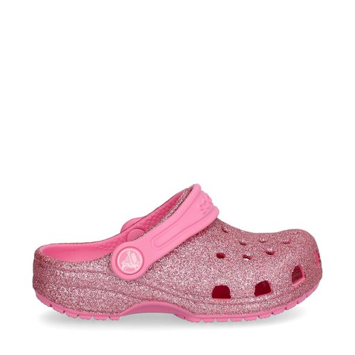 Glitter Clog Kids Rosa