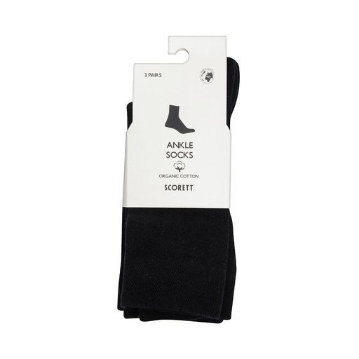 Ankelsockar 3-pack Svart