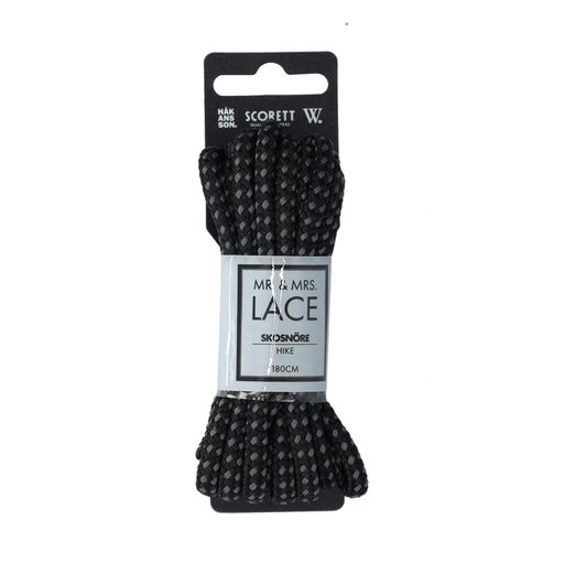 Skoband Hike Runda 180 cm Svart