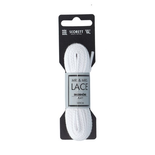Skoband Platt Bomull Vit