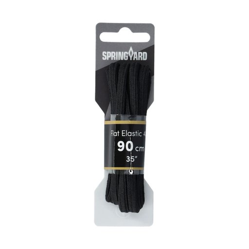 Skoband Flat Elastisk Svart