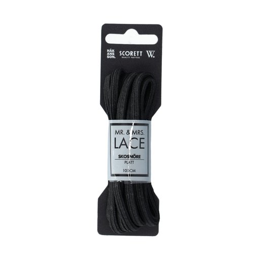 Skoband Flat 4,5 Elastisk Svart