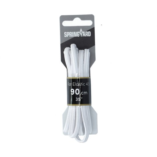 Skoband Flat Elastisk Vit