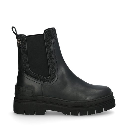 Felt Chelsea Boots Svart