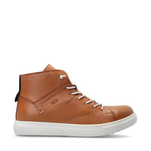 Lovage Sneakers Hög Vid Cognac