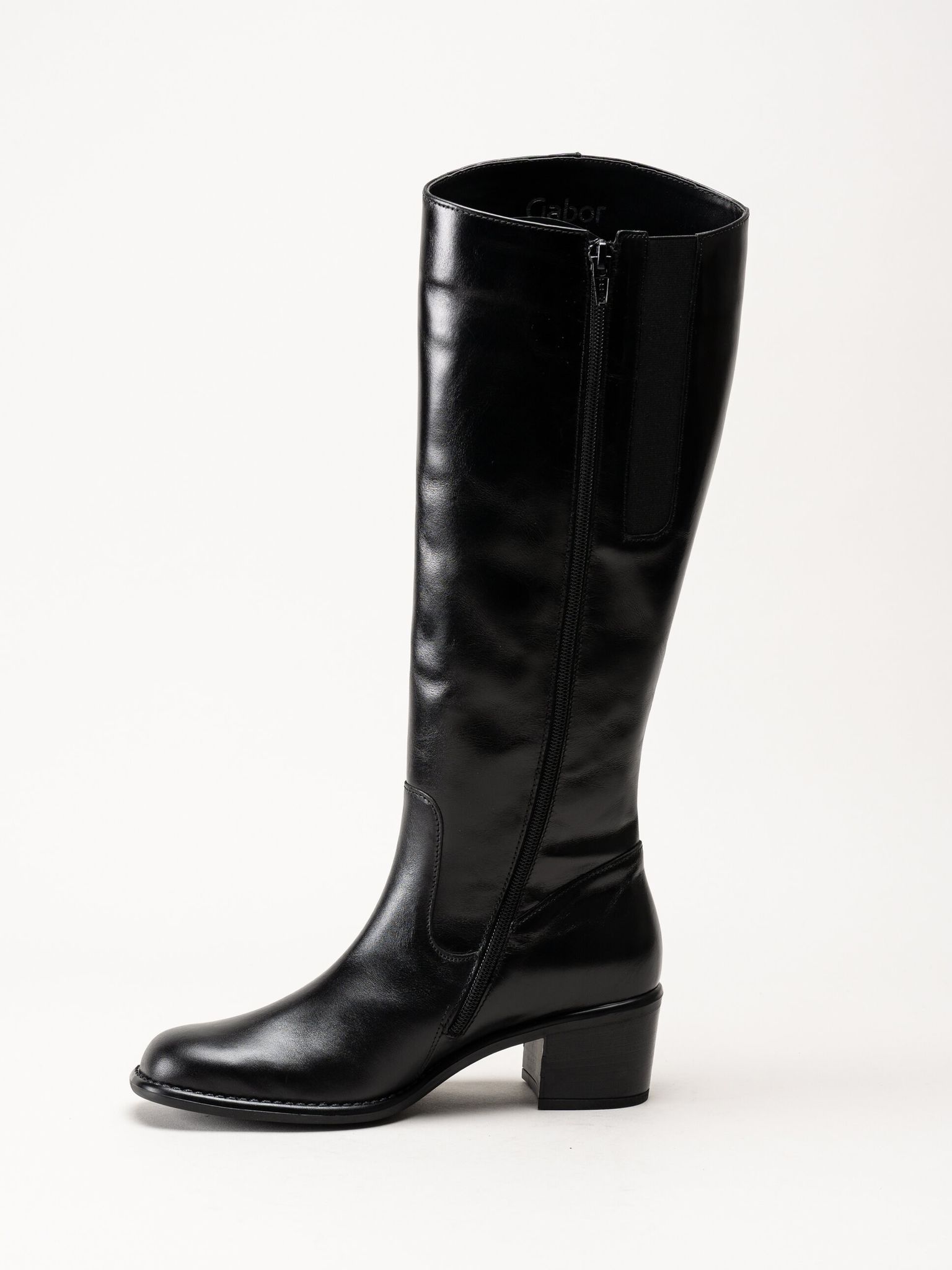 Gabor - Svarta stövlar i skinn