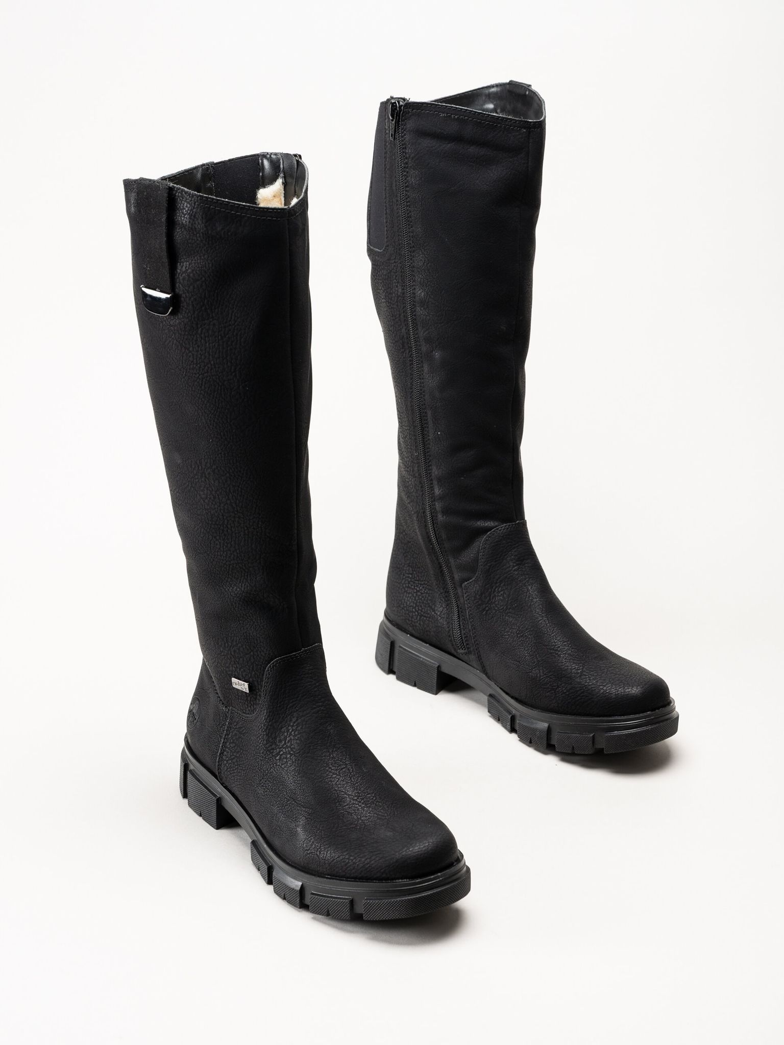 Rieker - Svarta fodrade stövlar