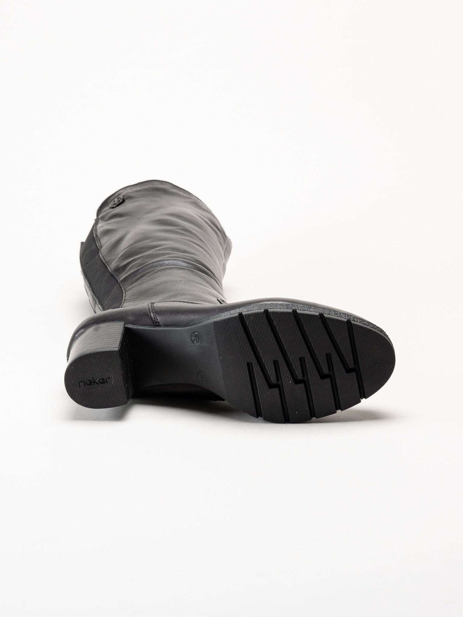 Rieker - Svarta fodrade stövlar i skinn