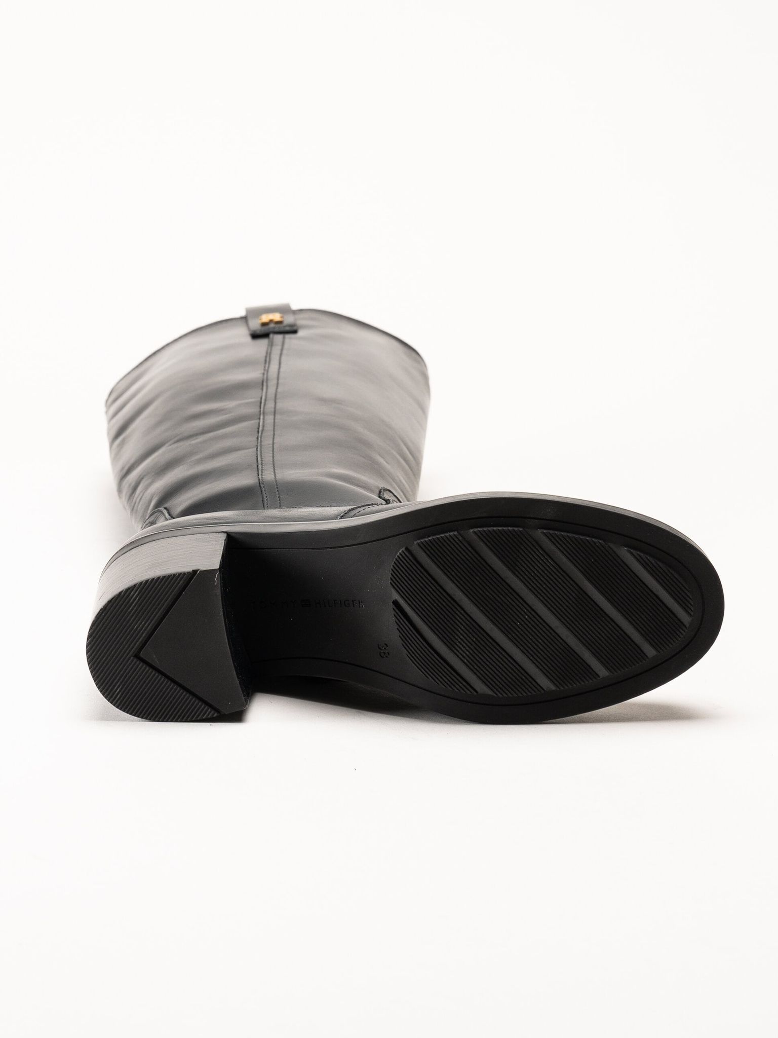 Tommy Hilfiger - Riding Lthr Long Boot - Höga skinnstövlar med blockklack