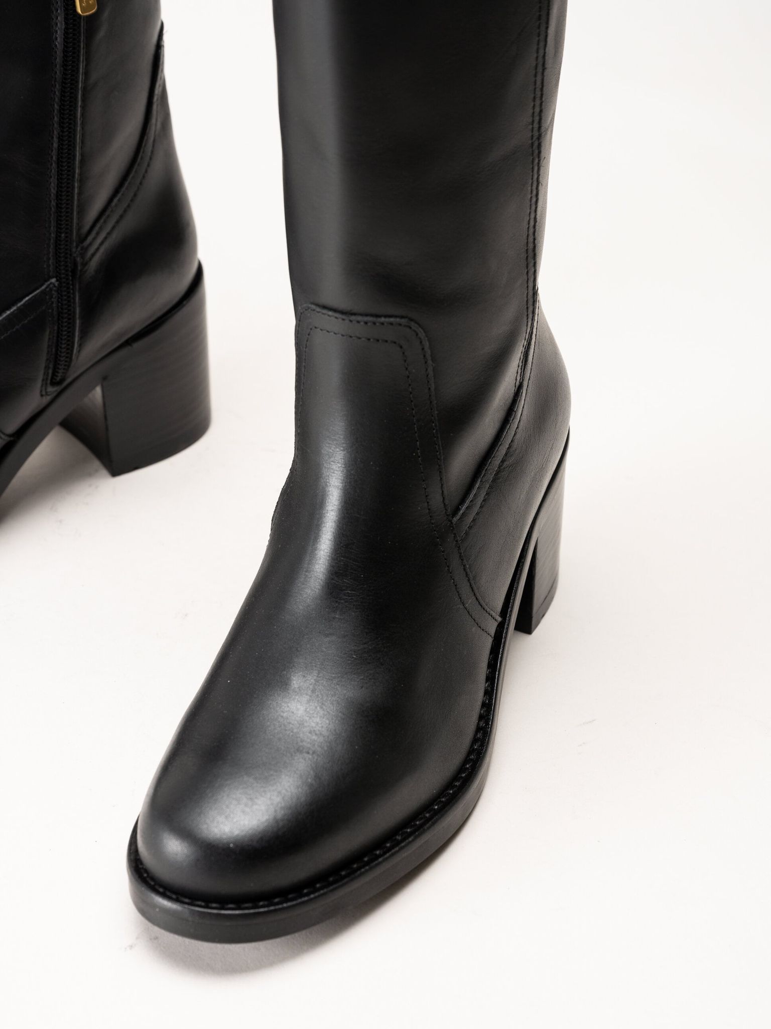 Tommy Hilfiger - Riding Lthr Long Boot - Höga skinnstövlar med blockklack