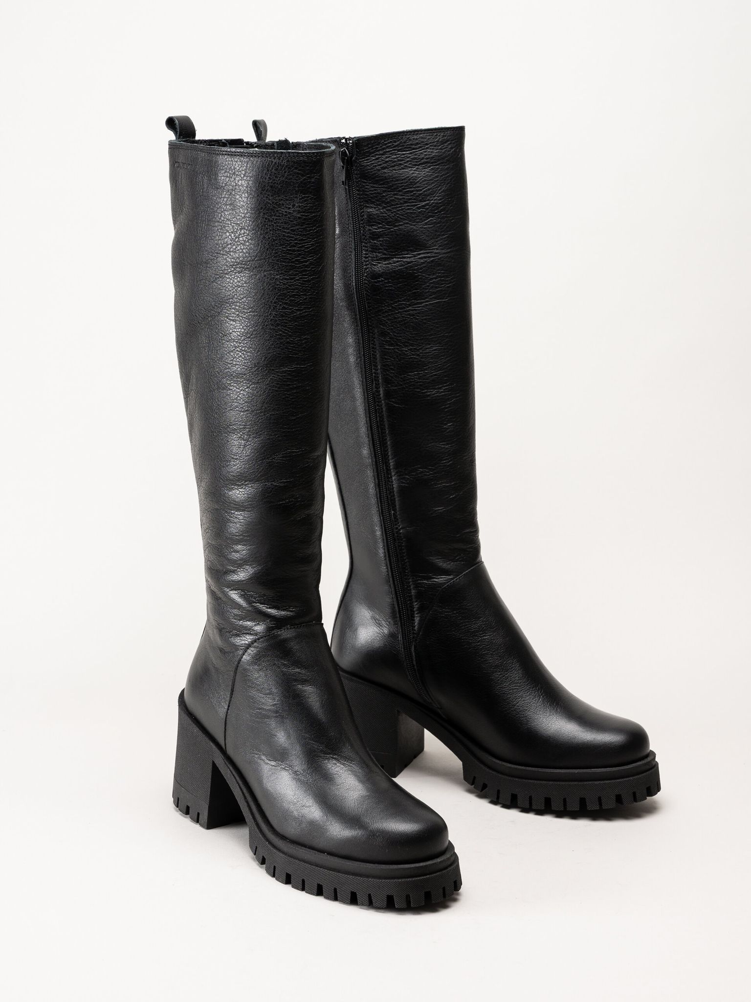 Ten Points - Ylva - Svarta fodrade stövlar i skinn